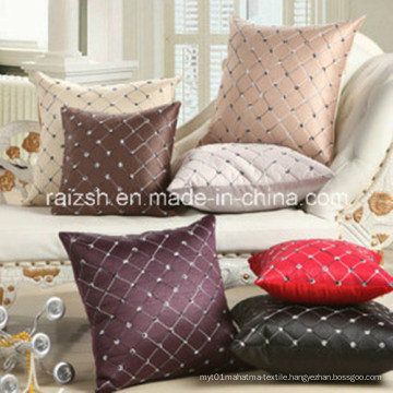 Embroidered Plaid Office Sofa Cushion Covers